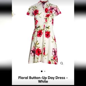 🎊Host Pick🎊 White button up floral dress